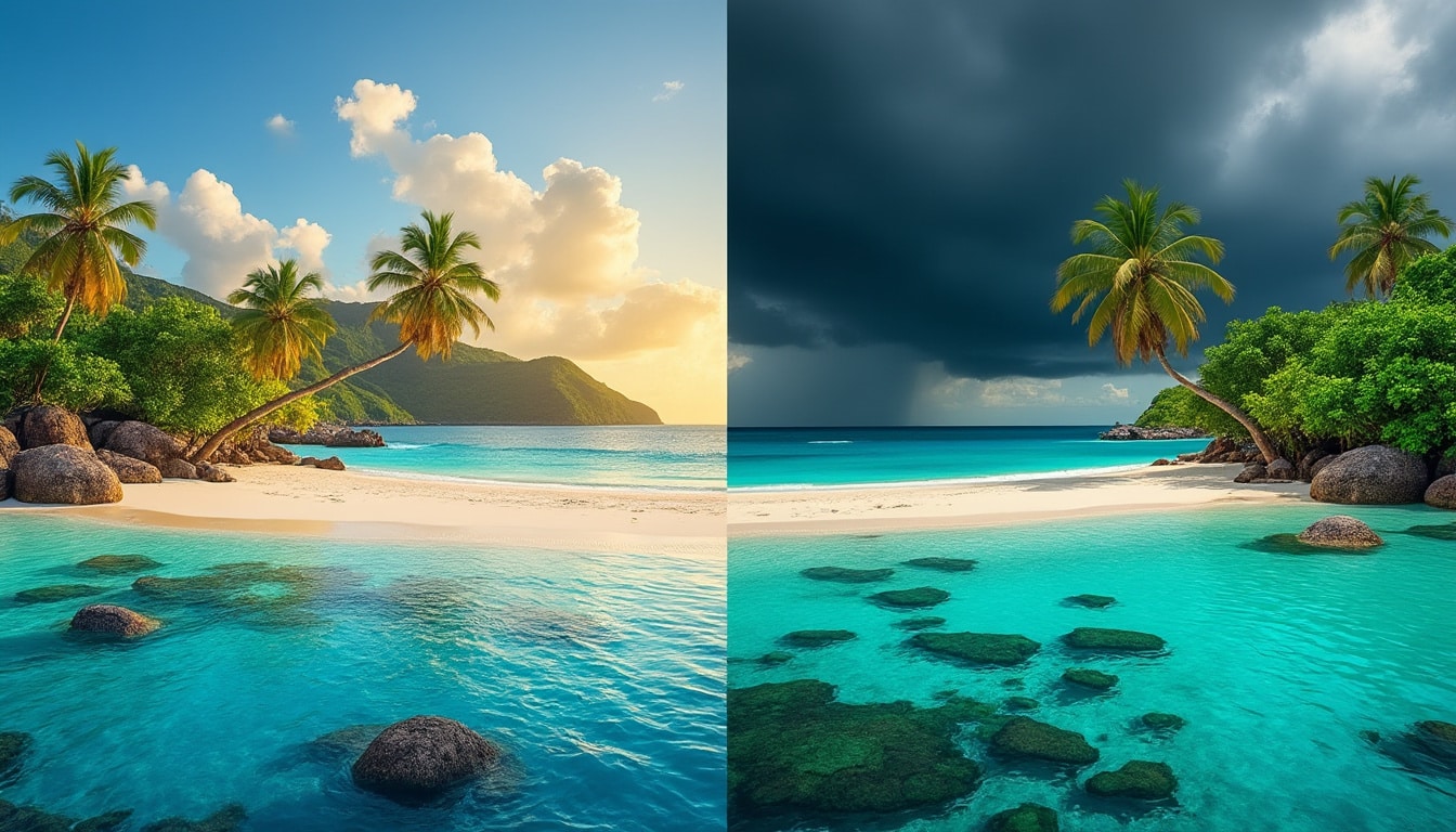 découvrez la meilleure saison pour visiter les caraïbes et les différences climatiques et culturelles entre les îles pour un voyage inoubliable.